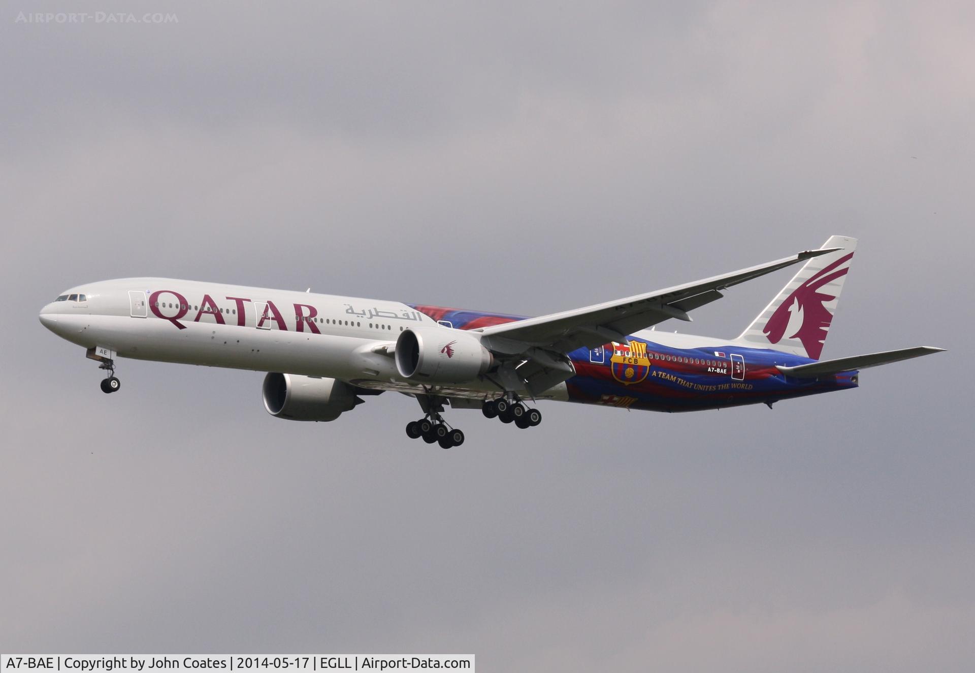 A7-BAE, 2009 Boeing 777-3DZ/ER C/N 36104, Finals 27L