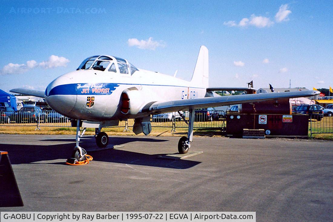 G-AOBU, 1955 Hunting Percival P-84 Jet Provost T.1 C/N PAC/84/006, Hunting Jet Provost T.1 [PAC/84/006] (Kennet Aviation) RAF Fairford~G 22/07/1995