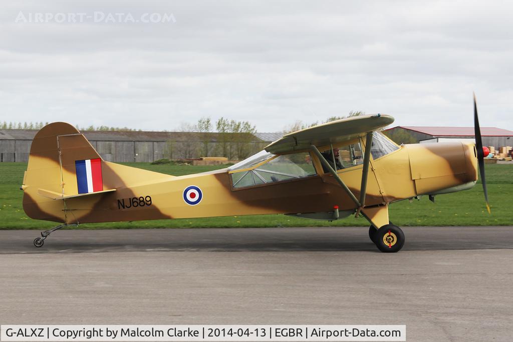 G-ALXZ, 1944 Taylorcraft Auster Mk.5/150 C/N 1082, Taylorcraft Auster Mk.5-150 at The Real Aeroplane Club's Early Bird Fly-In, Breighton Airfield, April 2014.