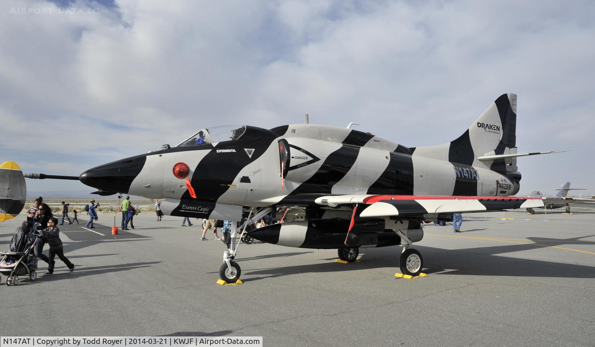 N147AT, 1961 Douglas A4D-2N Skyhawk C/N 12532, On static display at the Los Angeles County Airshow