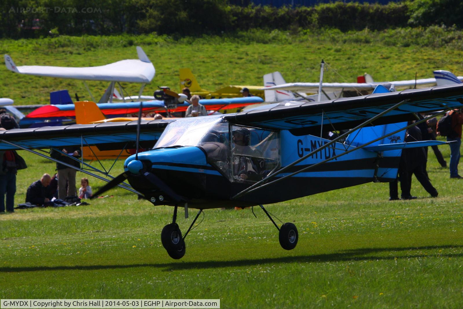 G-MYDX, 1992 Rans S-6ESD Coyote II C/N PFA 204-12238, at the 2014 Microlight Trade Fair, Popham