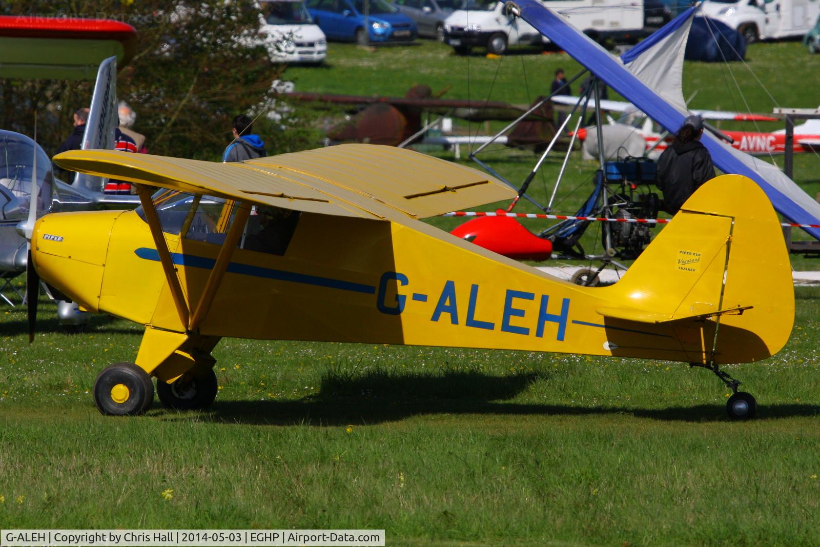 G-ALEH, 1948 Piper PA-17 Vagabond C/N 17-87, at the 2014 Microlight Trade Fair, Popham