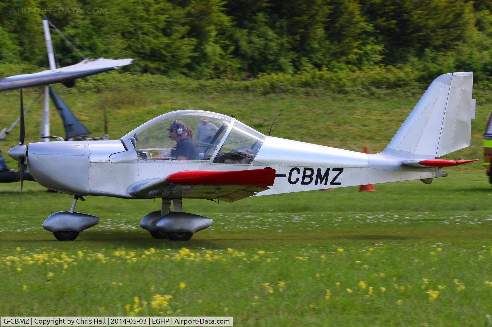 G-CBMZ, 2002 Aerotechnik EV-97 Eurostar C/N PFA 315-13890, at the 2014 Microlight Trade Fair, Popham