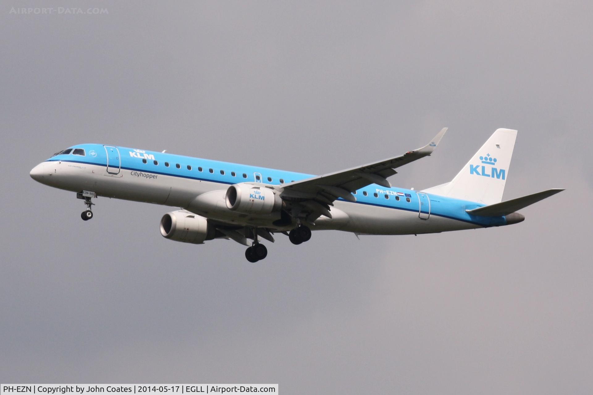 PH-EZN, 2010 Embraer 190LR (ERJ-190-100LR) C/N 19000342, Finals 27L