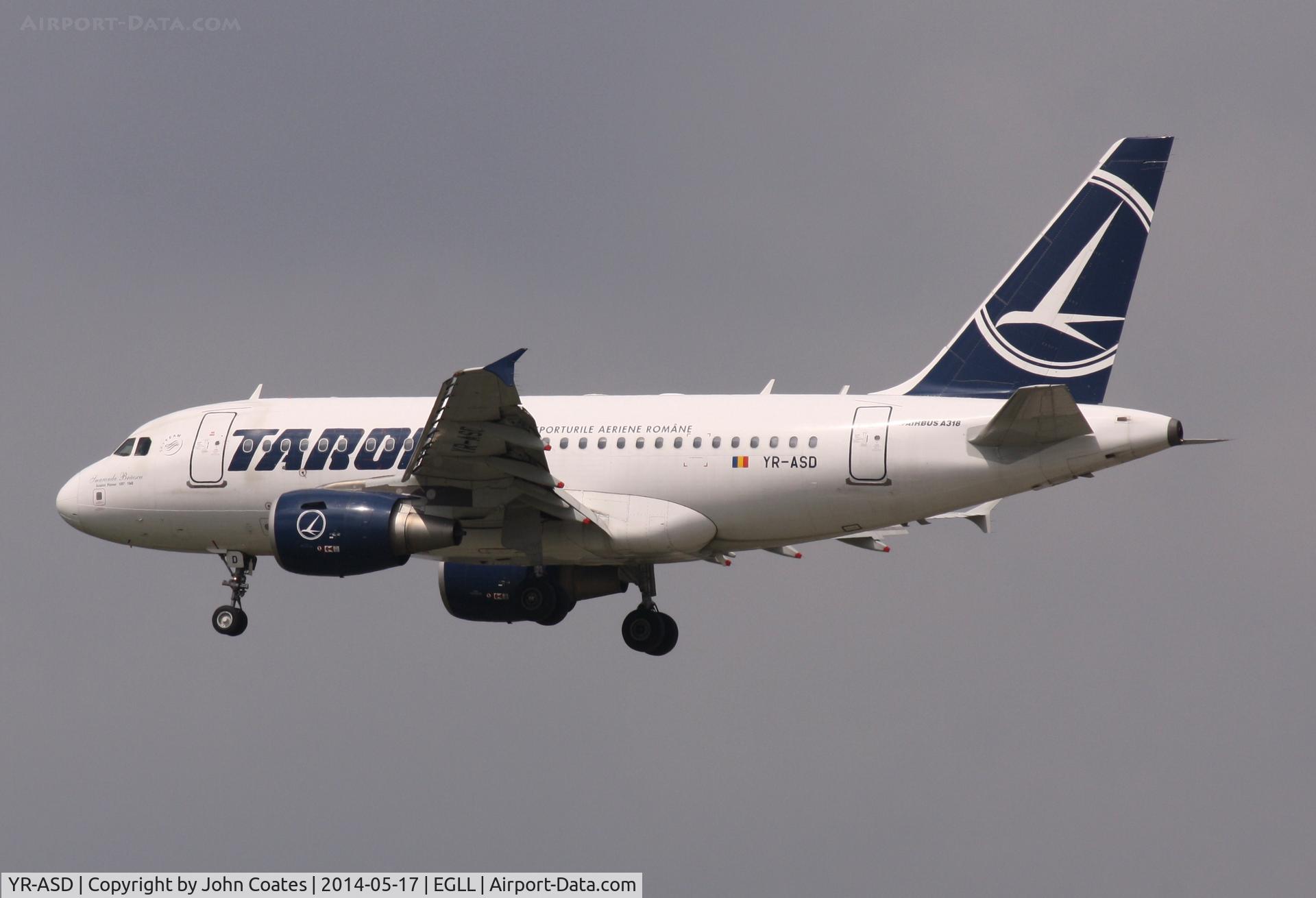YR-ASD, 2007 Airbus A318-111 C/N 3225, Arriving 27L