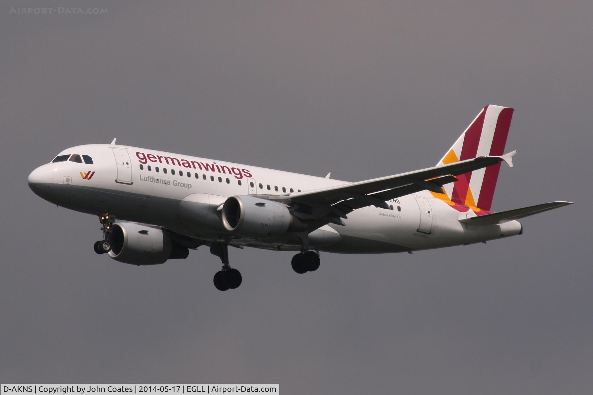 D-AKNS, 2000 Airbus A319-112 C/N 1277, Finals 27L