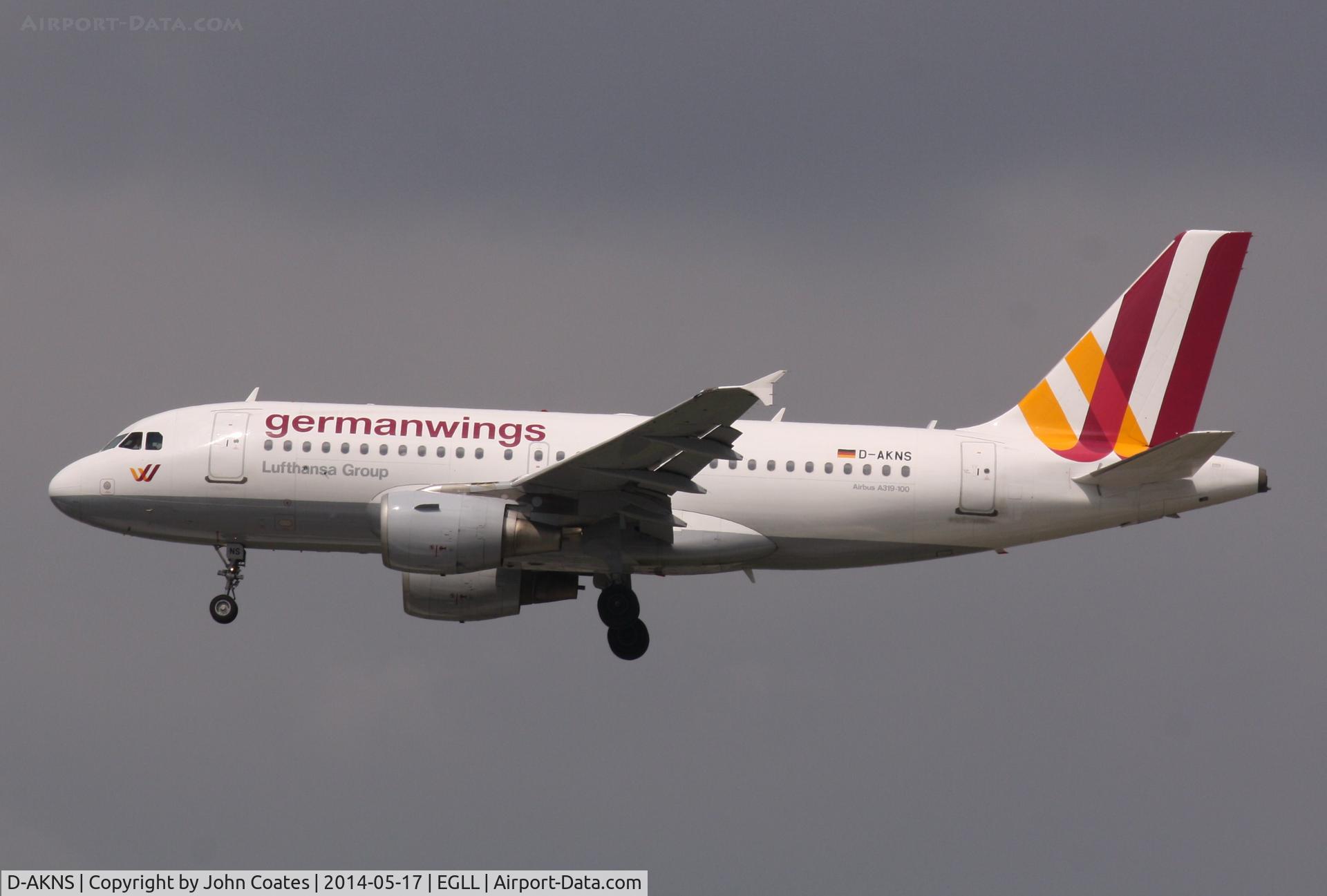 D-AKNS, 2000 Airbus A319-112 C/N 1277, Arriving 27L