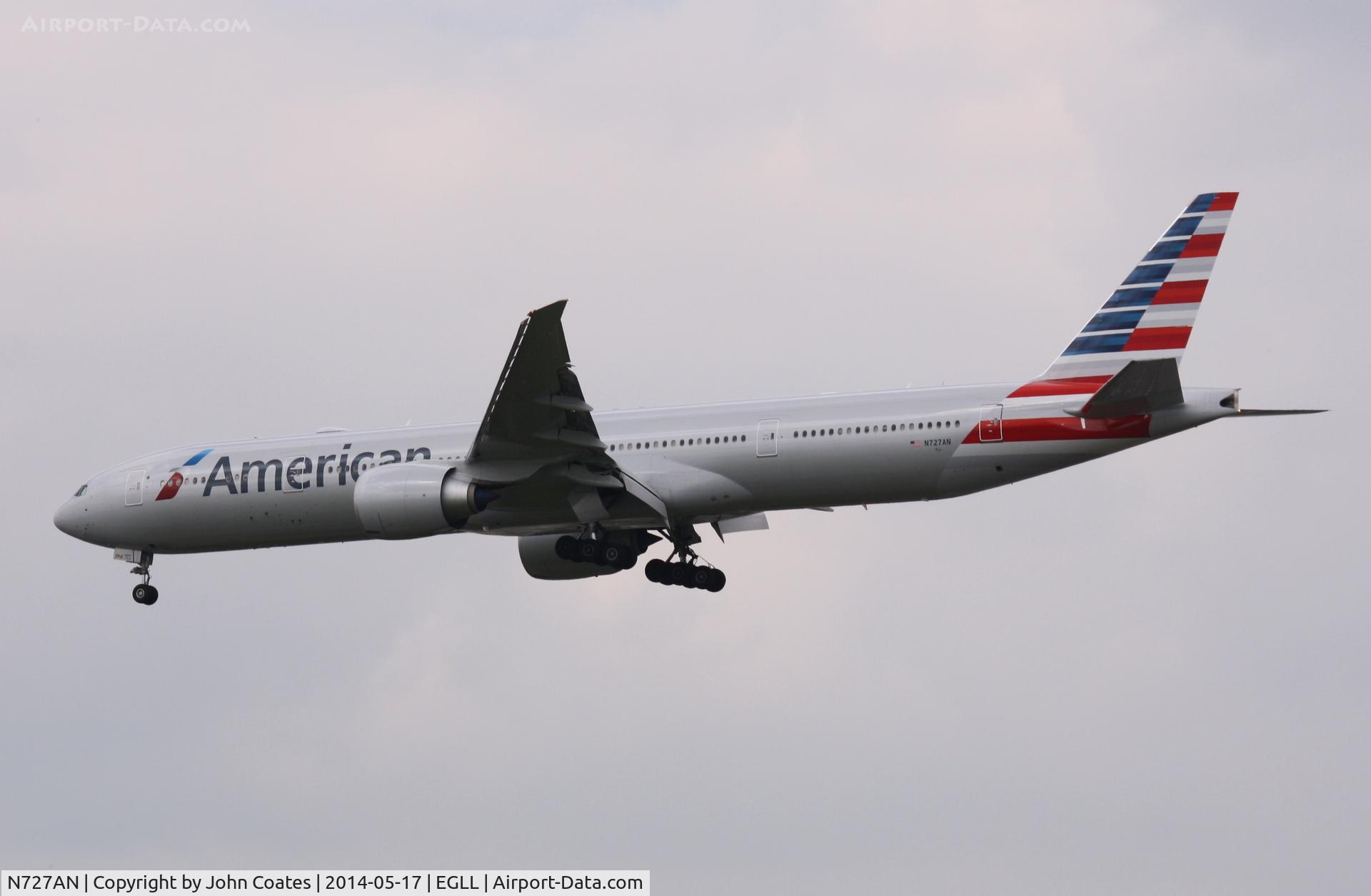 N727AN, 2014 Boeing 777-323/ER C/N 33541, Arriving 27L