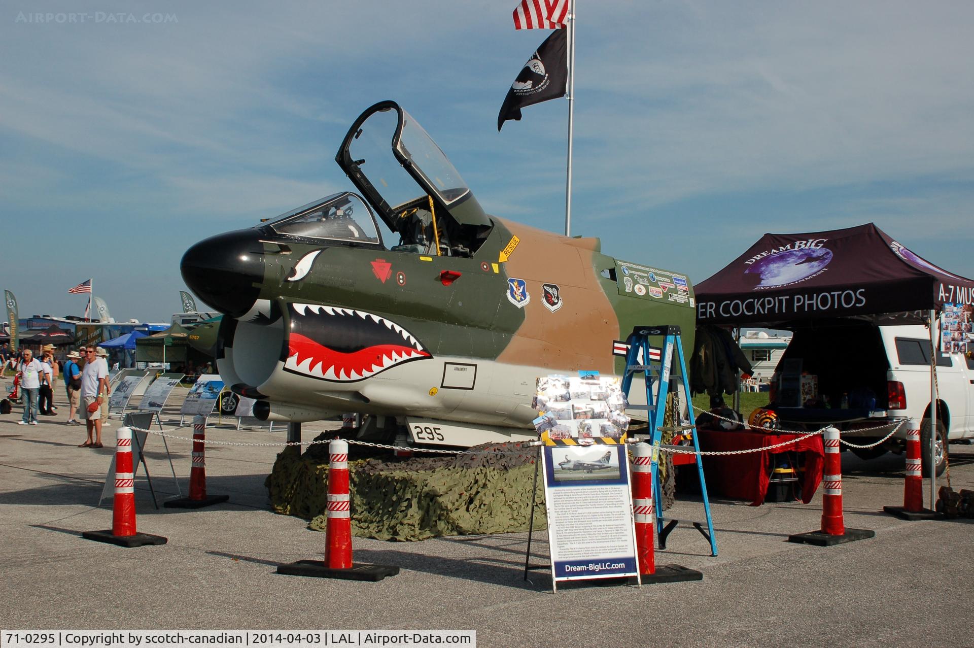 71-0295, 1971 LTV A-7D Corsair II C/N D-206, LTV A-7D Corsair II, S/N 71-0295 (GhostRider), at 2014 Sun n Fun, Lakeland Linder Regional Airport, Lakeland, FL 