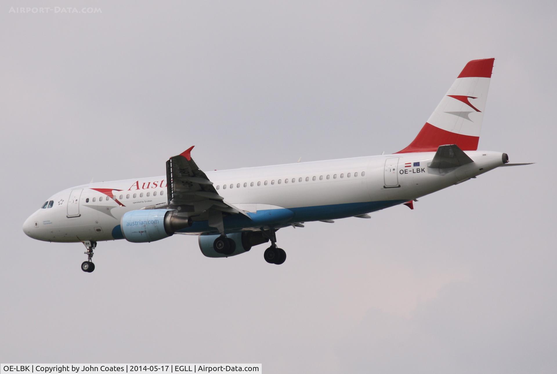 OE-LBK, 2003 Airbus A320-214 C/N 1931, Arriving 27L