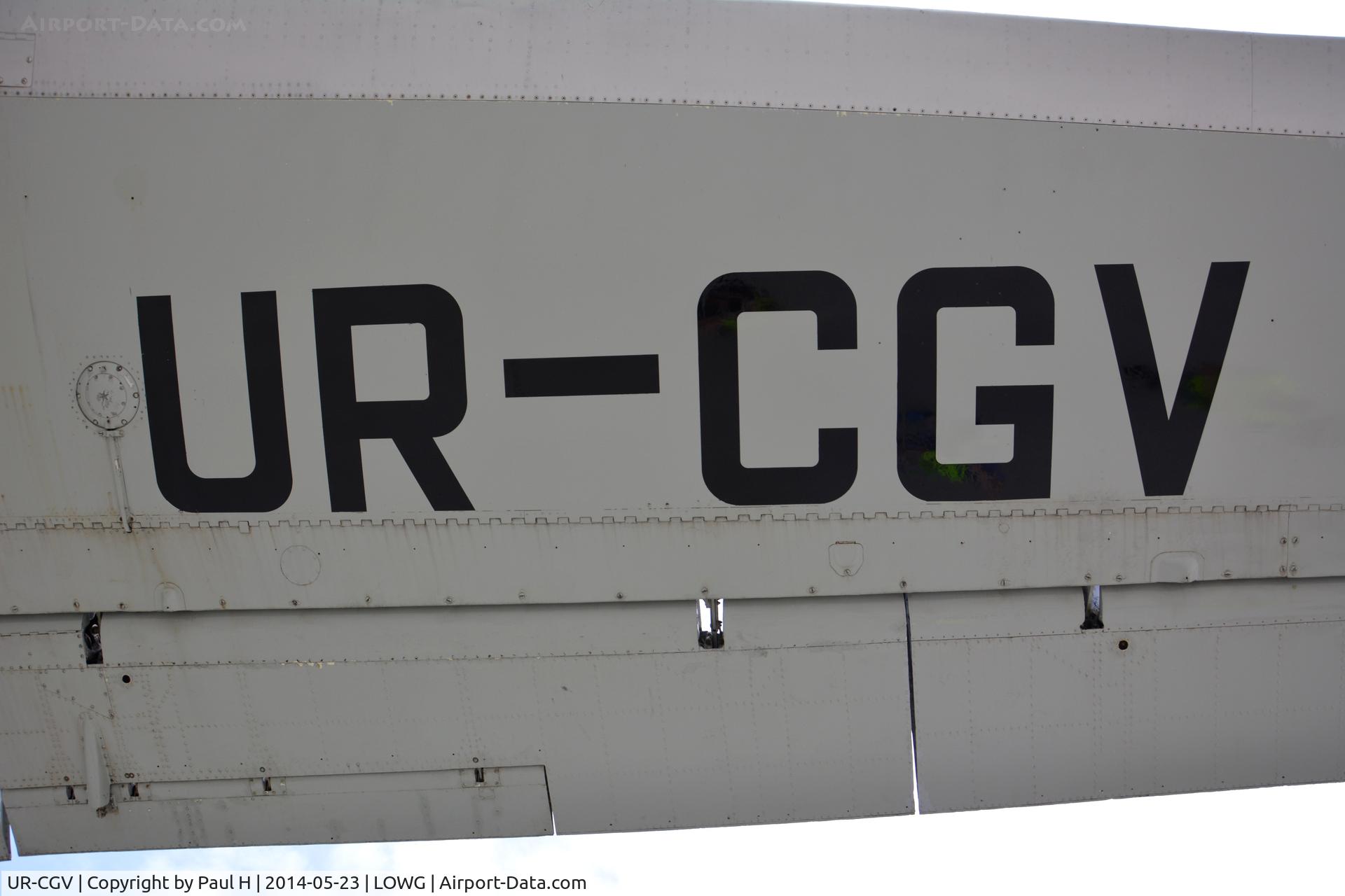 UR-CGV, 1966 Antonov An-12BP C/N 6344610, Registration below the wing