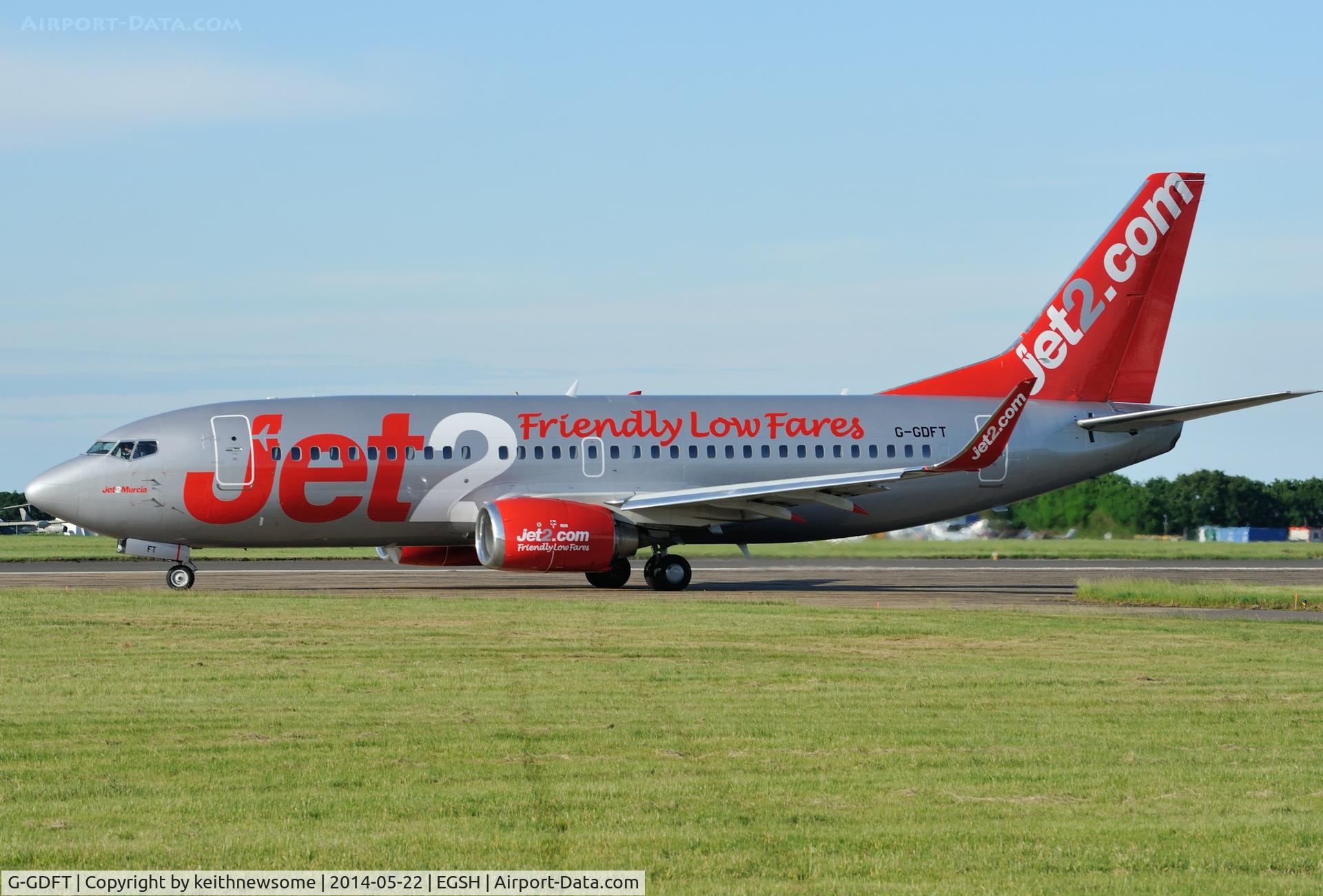 G-GDFT, 1998 Boeing 737-36Q C/N 29141, Leaving following maintenance.