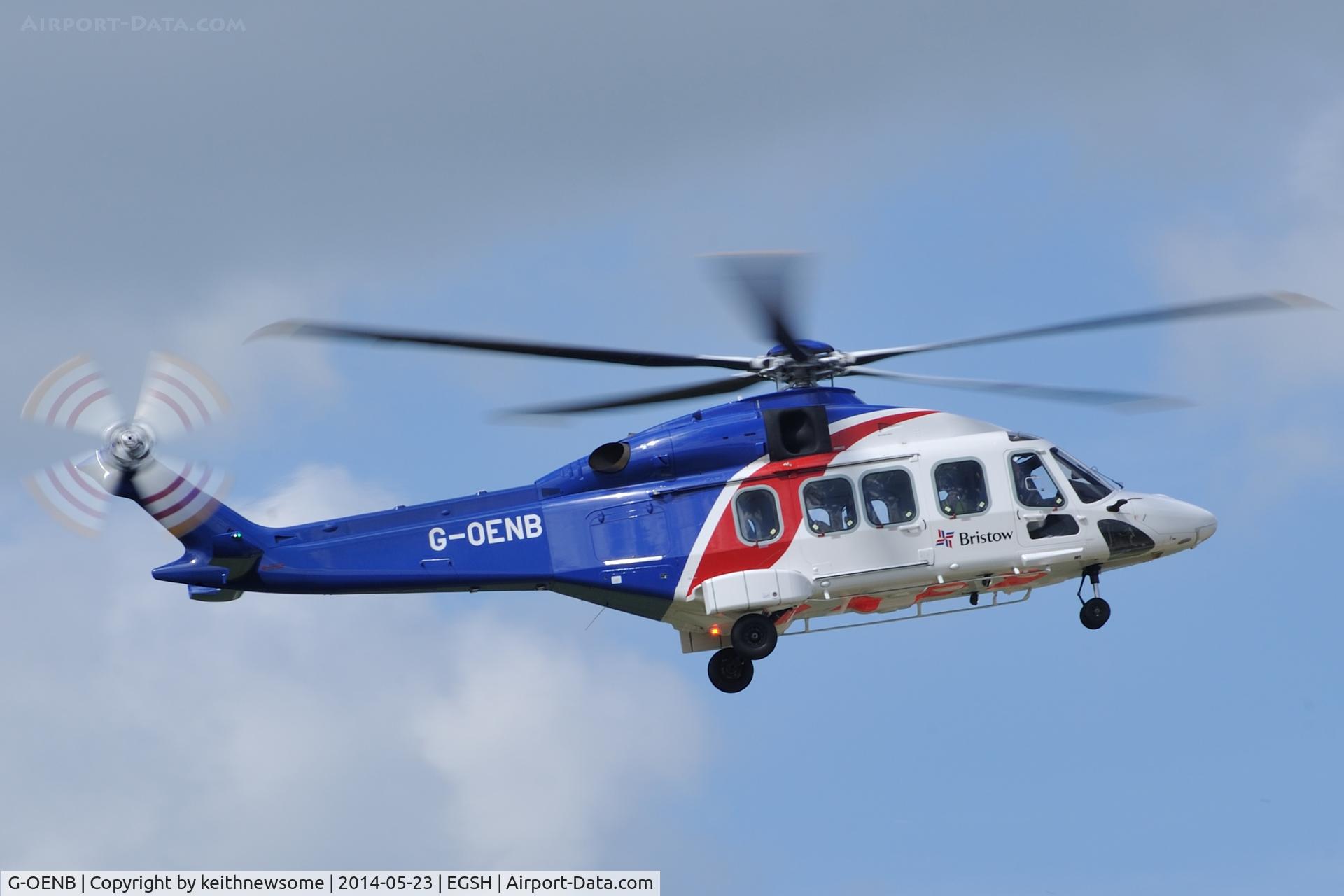 G-OENB, 2013 AgustaWestland AW189 C/N 49008, Early evening arrival !