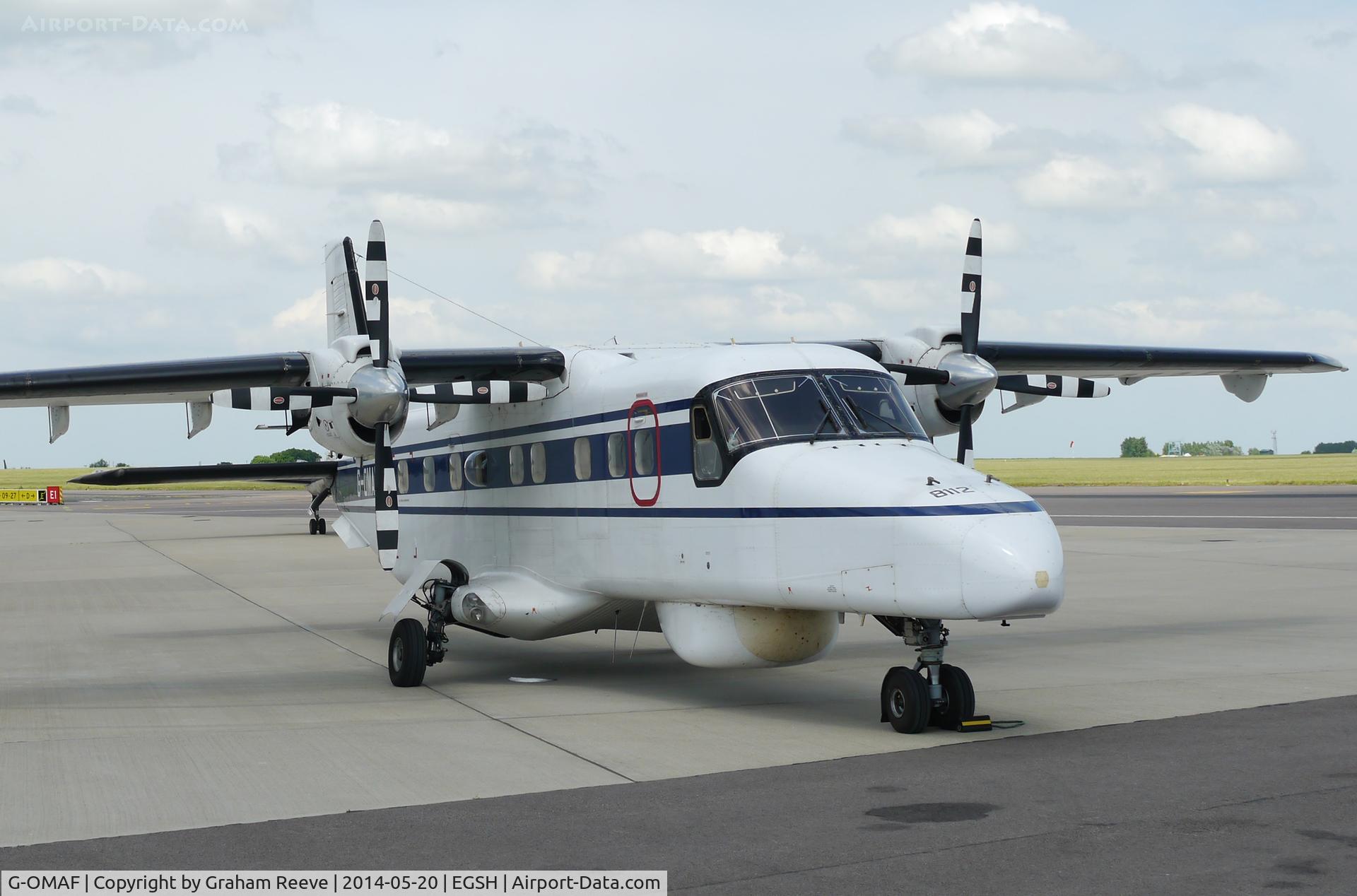 G-OMAF, 1986 Dornier 228-202K C/N 8112, Parked at Norwich.