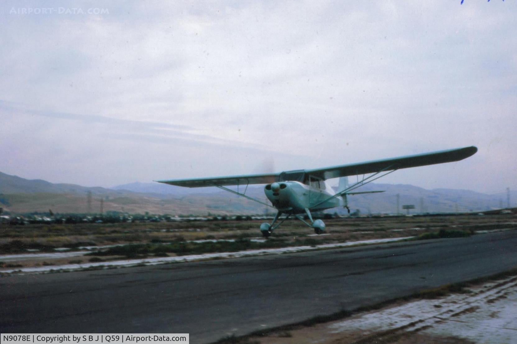 N9078E, 1946 Aeronca 11AC Chief C/N 11AC-710, 78E  at Fremont airport,Ca. soon after being rebuilt in 1977.