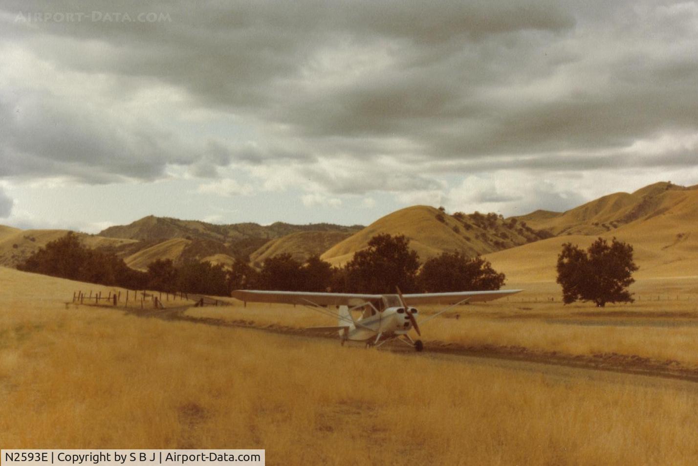 N2593E, 1946 Aeronca 7AC Champion C/N 7AC-6175, 93E in the  calif foothills near Tracy,Calif.