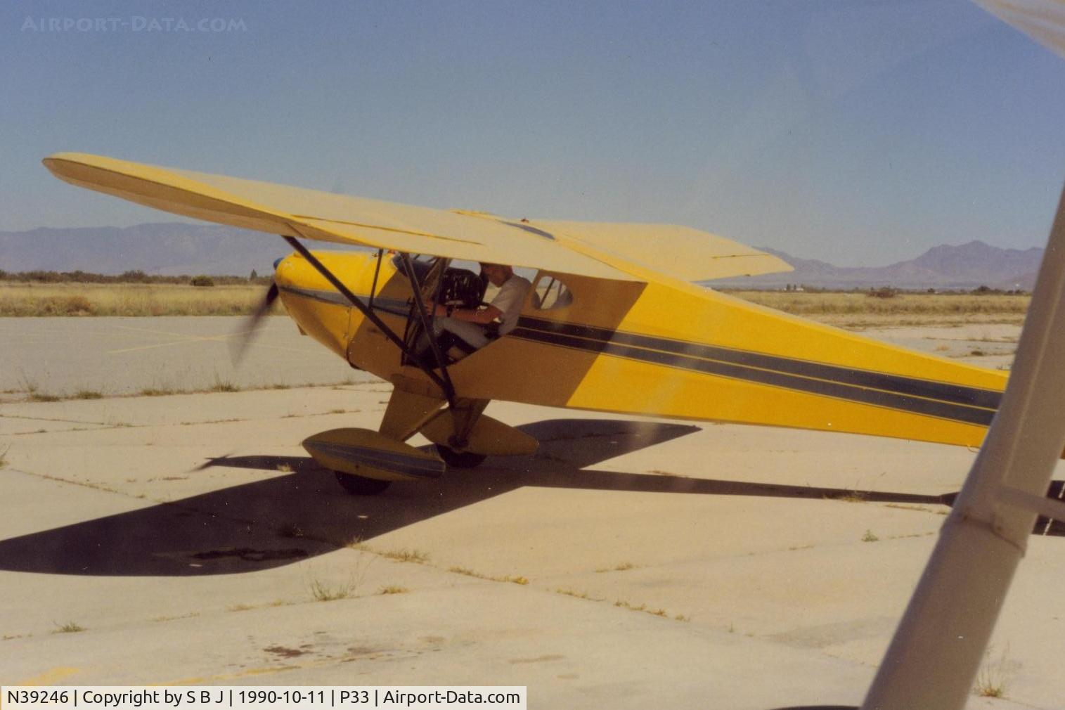 N39246, 1945 Taylorcraft BC12-D C/N 6500, 246 about to leave Cochise Co airport in Wilcox,Az on his way to Memphis,Tn. 246 has been owned by the same person since 1976.