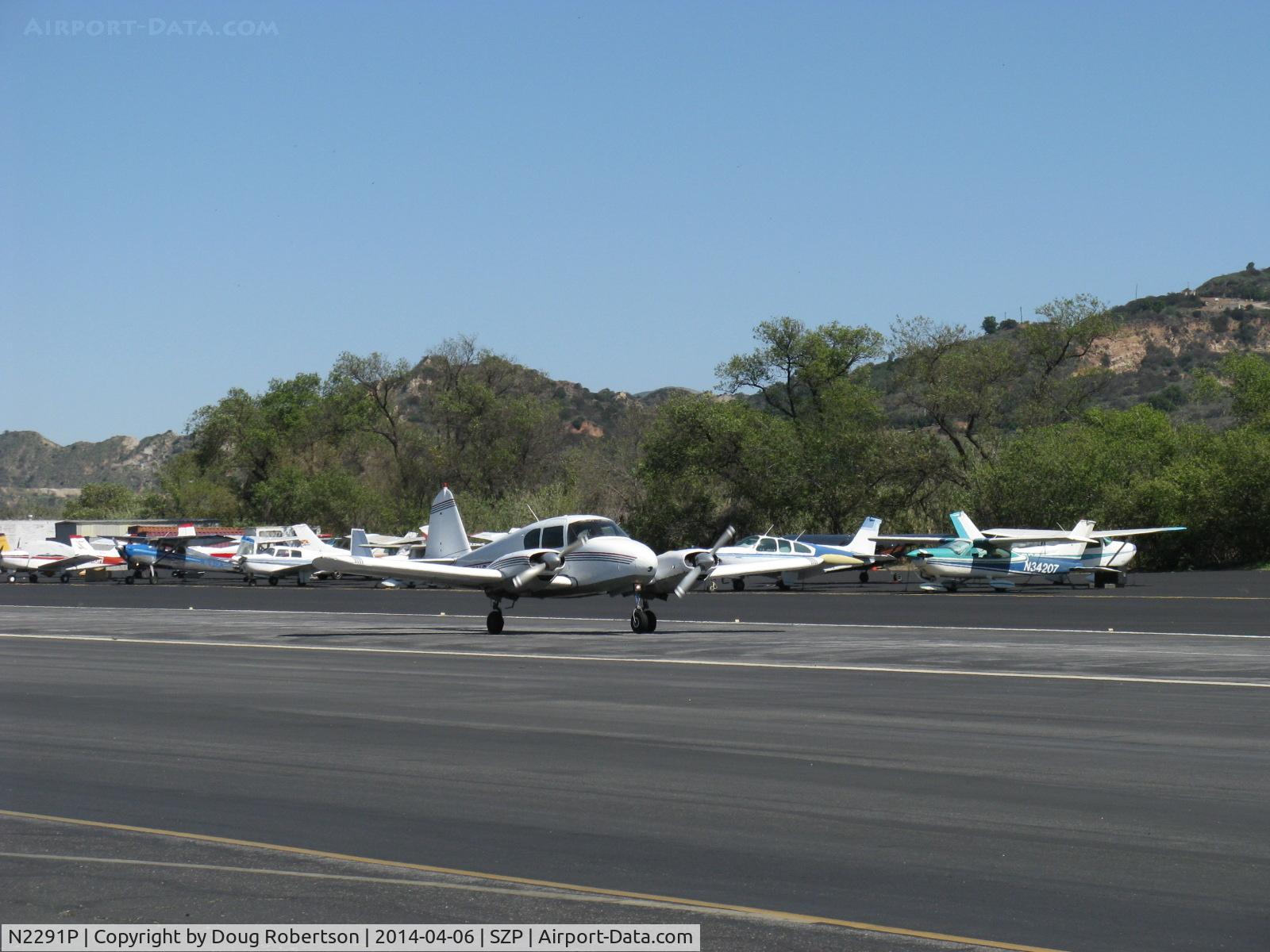 N2291P, 1957 Piper PA-23 Apache C/N 23-902, 1957 Piper PA-23 APACHE, two Lycoming O-320s, 150 Hp each, landing roll Rwy 22
