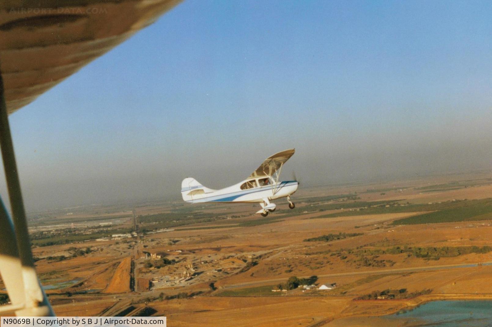 N9069B, 1958 Champion 7FC C/N 7FC-153, 69B on test flight after recover in the sure hands of its owner Jim.