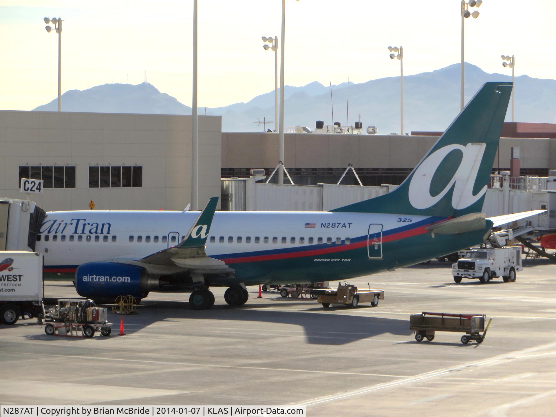 N287AT, 2006 Boeing 737-76N C/N 32671, AirTran. 737-76N. N287AT 325 cn 32671 1925. Las Vegas - McCarran International (LAS KLAS). Image © Brian McBride. 07 January 2014