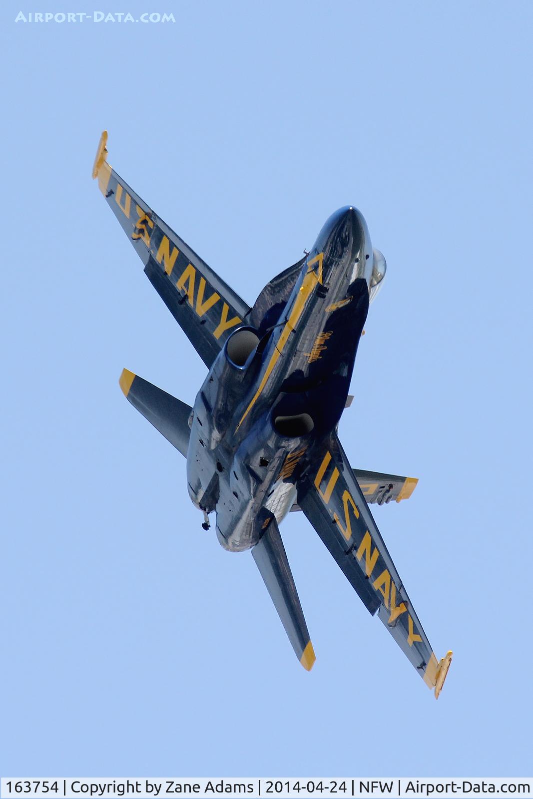 163754, 1989 McDonnell Douglas F/A-18C Hornet C/N 0829/C112, US Navy Blue Angles at the 2014 Airpower Expo, NASJRB Fort Worth