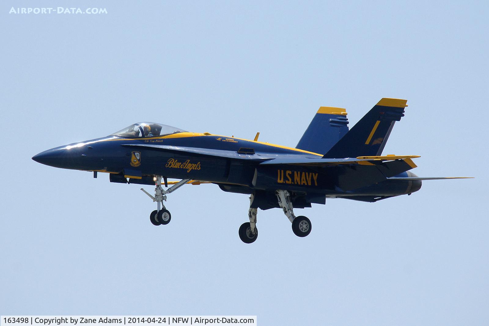 163498, 1988 McDonnell Douglas F/A-18C Hornet C/N 0737/C053, US Navy Blue Angles at the 2014 Airpower Expo, NASJRB Fort Worth