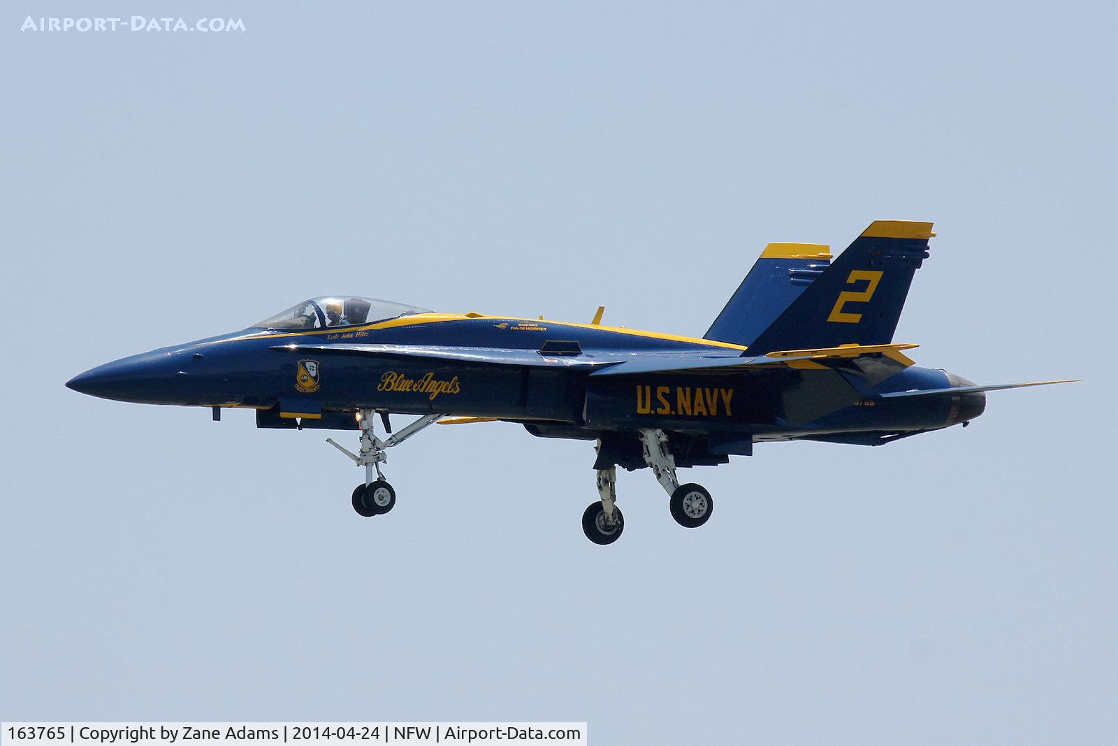 163765, 1989 McDonnell Douglas F/A 18C Hornet C/N 0845/C122, US Navy Blue Angles at the 2014 Airpower Expo, NASJRB Fort Worth