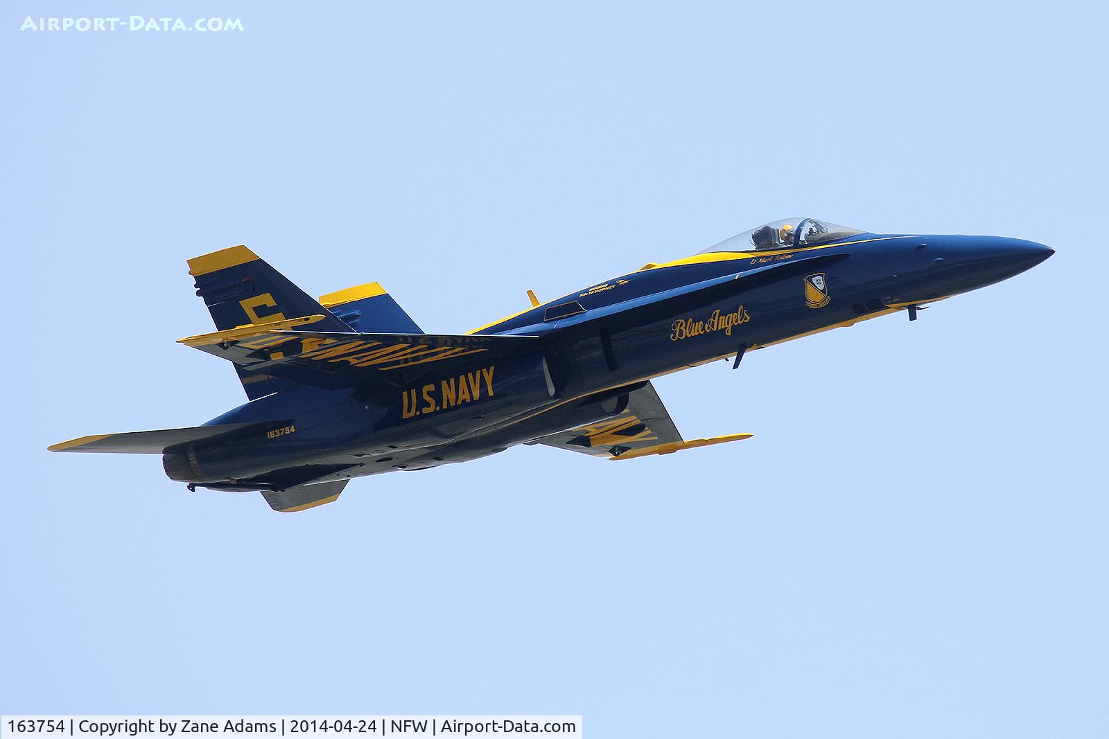 163754, 1989 McDonnell Douglas F/A-18C Hornet C/N 0829/C112, US Navy Blue Angles at the 2014 Airpower Expo, NASJRB Fort Worth