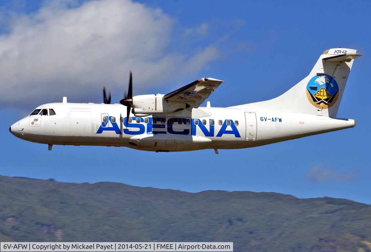 6V-AFW, 1988 ATR 42-300 C/N 117, Passing over runway 14 for calibration