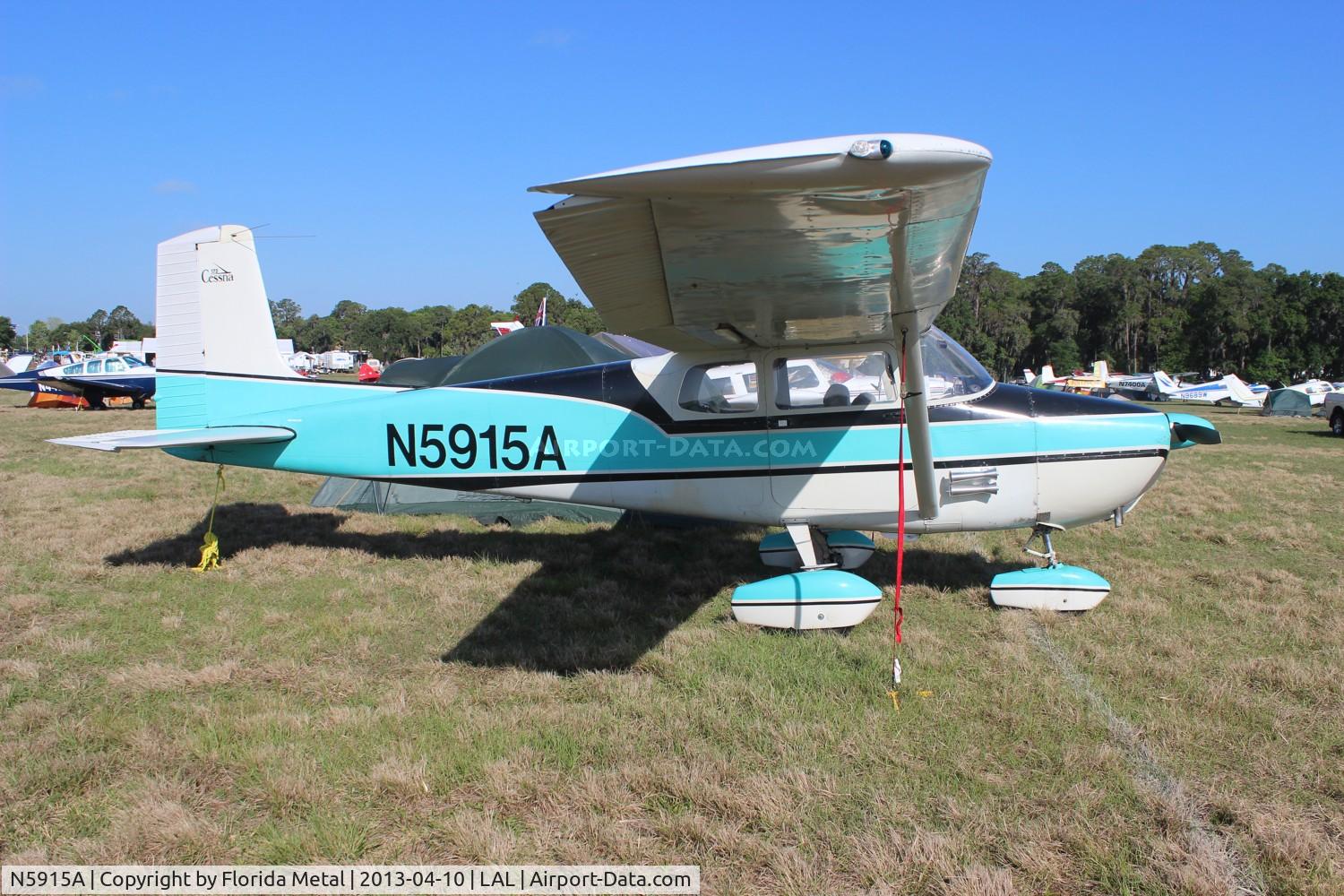 N5915A, 1956 Cessna 172 C/N 28515, Cessna 172 at Sun N Fun - parked in the vintage aircraft show area where there are a lot of people with cameras around.