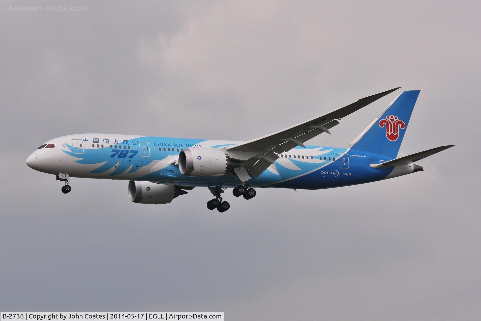 B-2736, 2013 Boeing 787-8 Dreamliner C/N 34929, Finals 27L