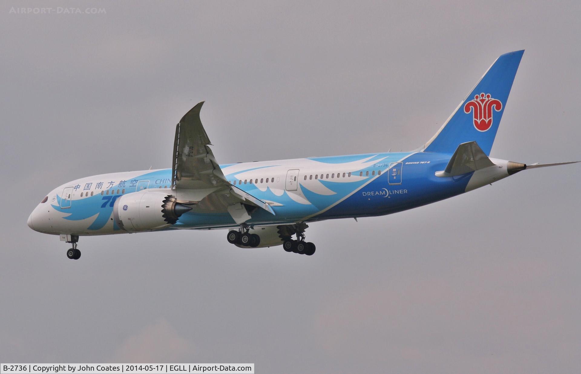 B-2736, 2013 Boeing 787-8 Dreamliner C/N 34929, Arriving 27L