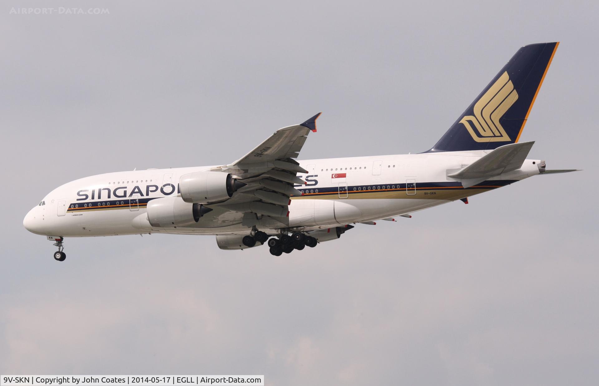 9V-SKN, 2011 Airbus A380-841 C/N 071, Arriving 27L