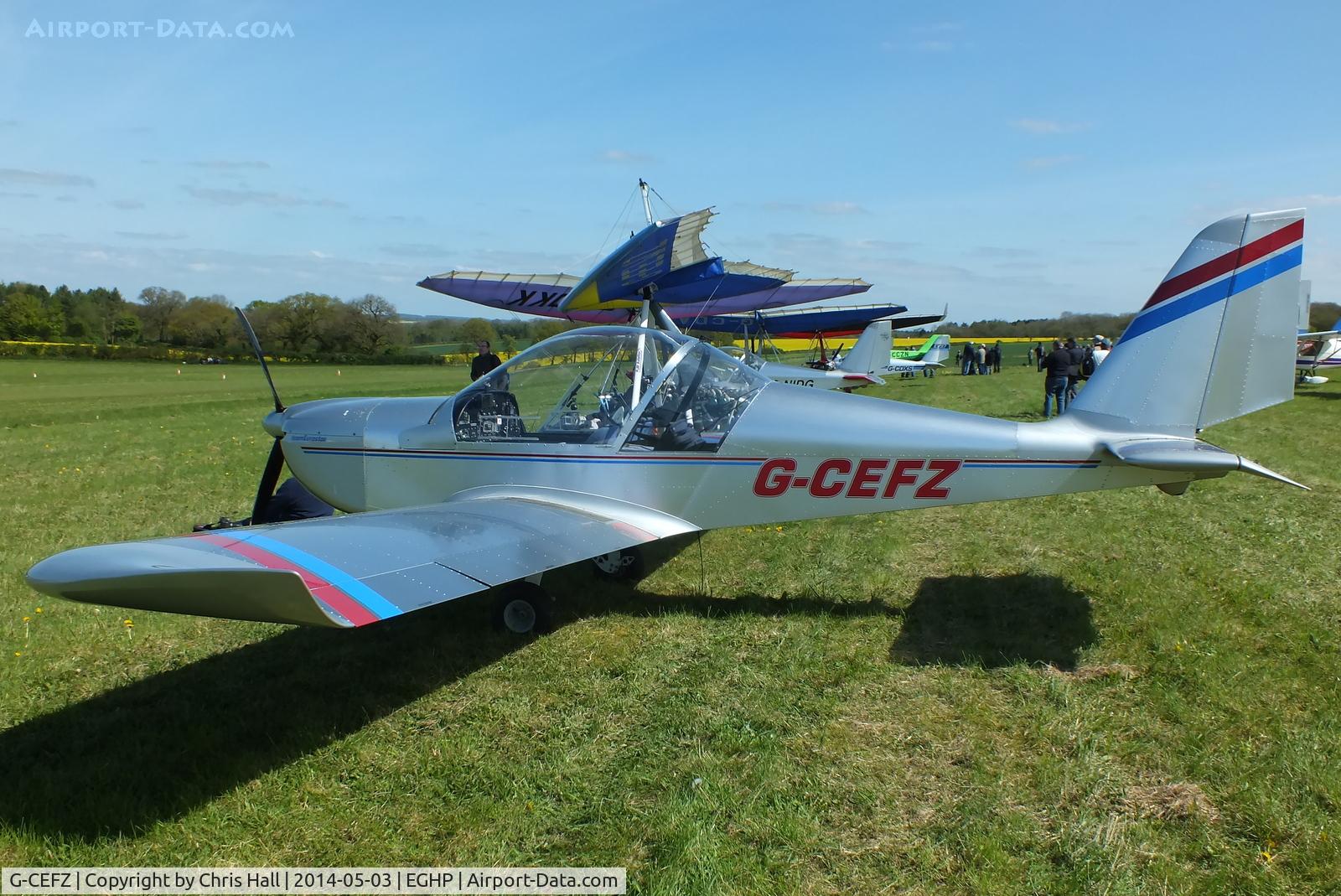G-CEFZ, 2006 Cosmik EV-97 TeamEurostar UK C/N 2824, at the 2014 Microlight Trade Fair, Popham