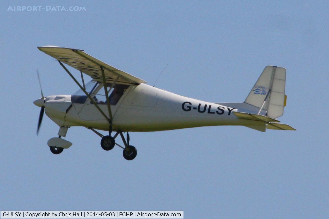 G-ULSY, 2004 Comco Ikarus C42 FB80 C/N 0405-6603, at the 2014 Microlight Trade Fair, Popham
