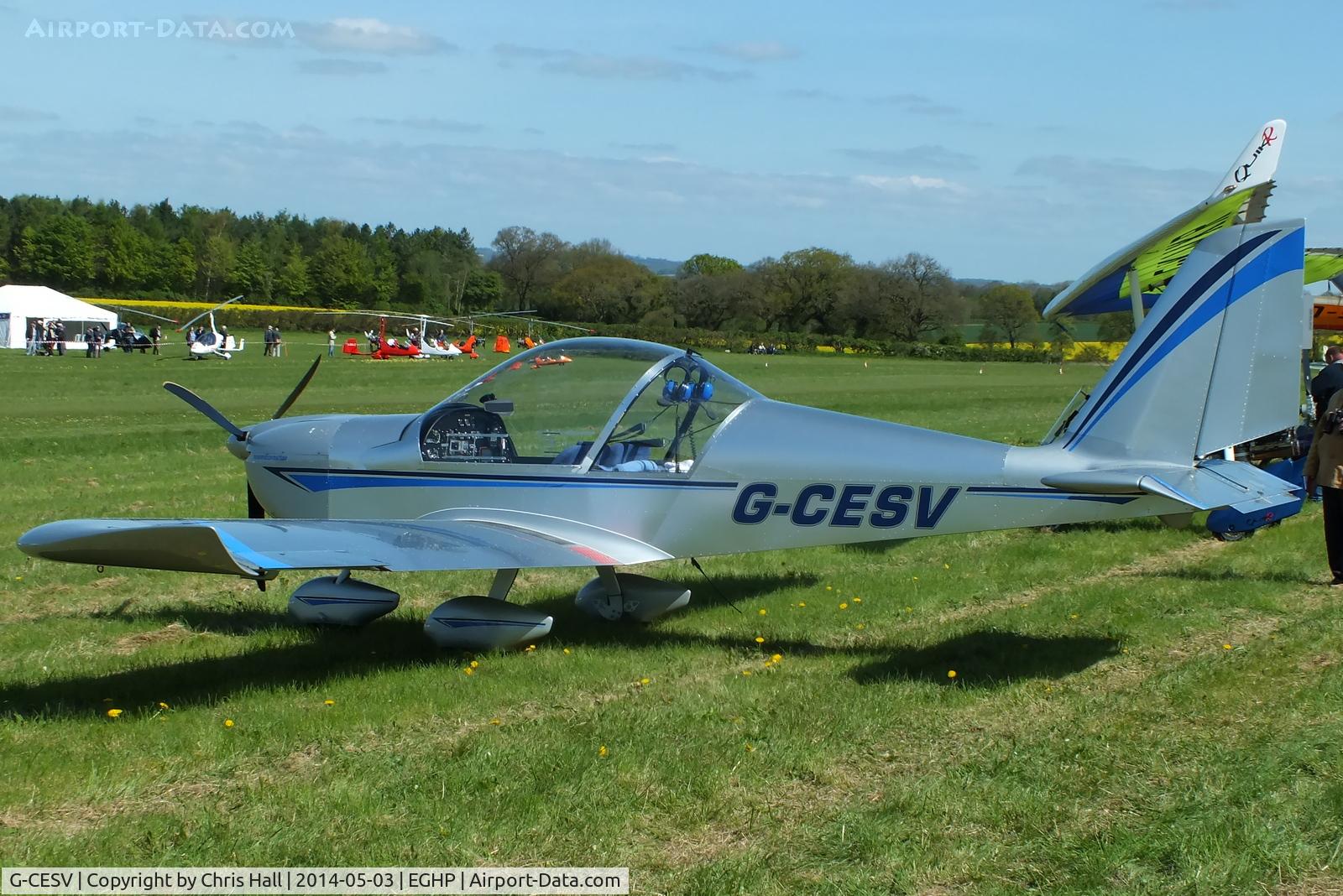 G-CESV, 2007 Cosmik EV-97 TeamEurostar UK C/N 3011, at the 2014 Microlight Trade Fair, Popham