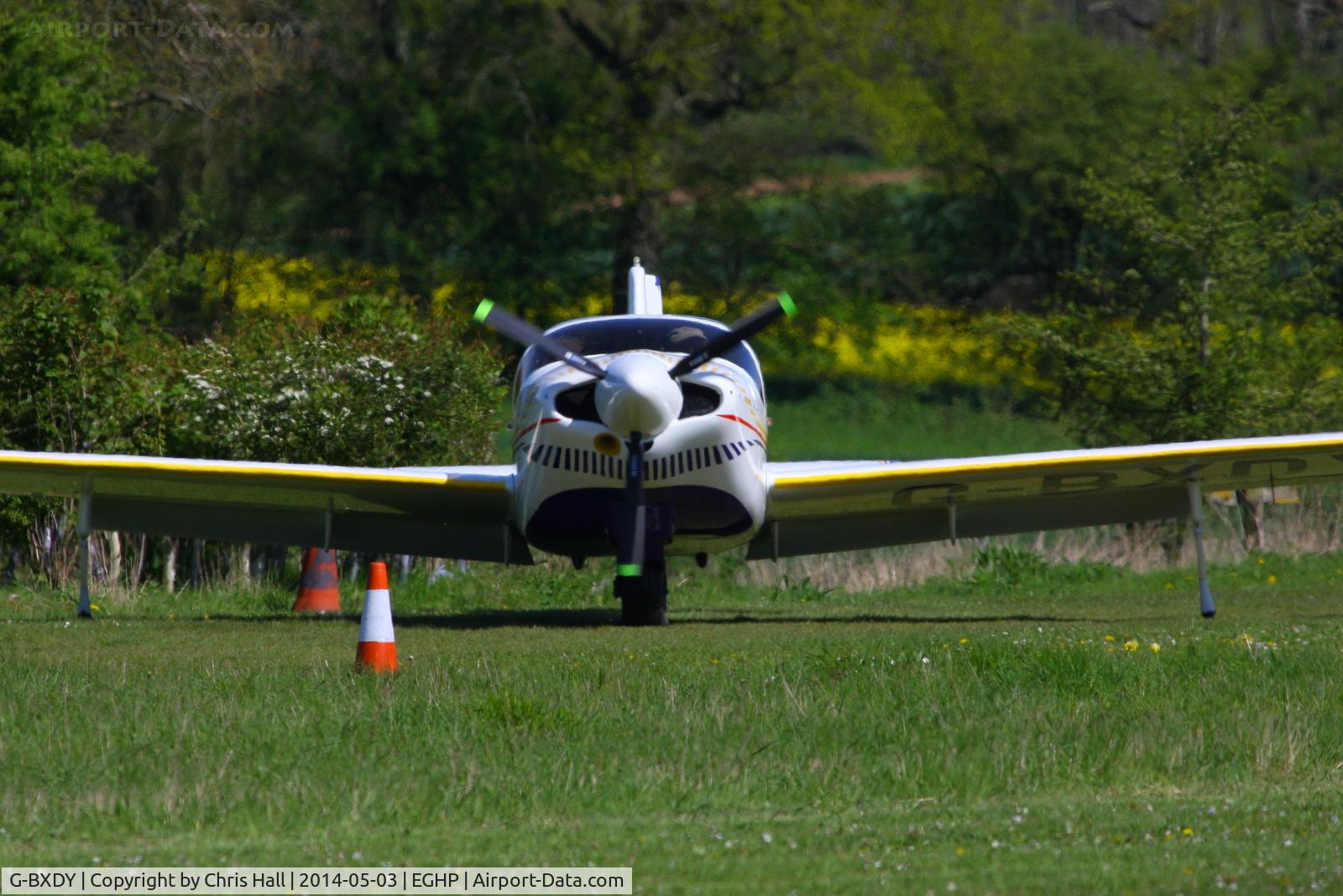 G-BXDY, 1997 Europa Monowheel C/N PFA 247-12914, at the 2014 Microlight Trade Fair, Popham