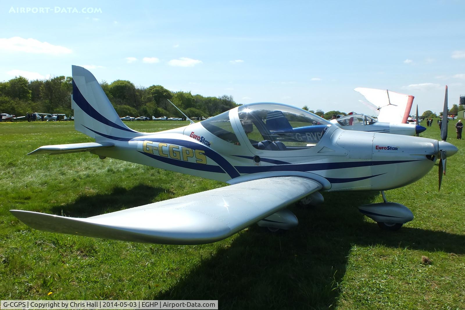 G-CGPS, 2010 Aerotechnik EV-97 Eurostar SL C/N LAA 315B-14987, at the 2014 Microlight Trade Fair, Popham