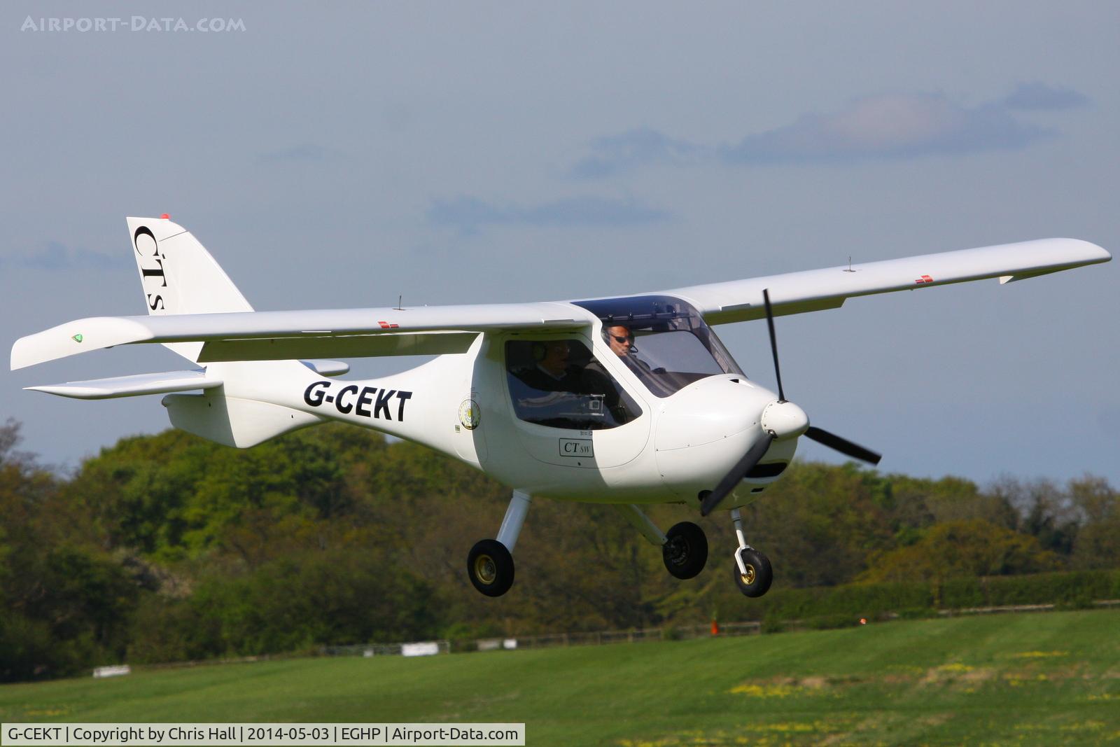 G-CEKT, 2007 Flight Design CTSW C/N 8272, at the 2014 Microlight Trade Fair, Popham