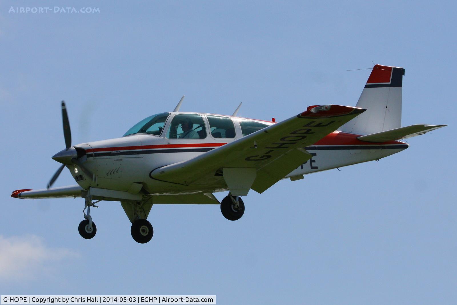 G-HOPE, 1978 Beech F33A Bonanza Bonanza C/N CE-805, at the 2014 Microlight Trade Fair, Popham