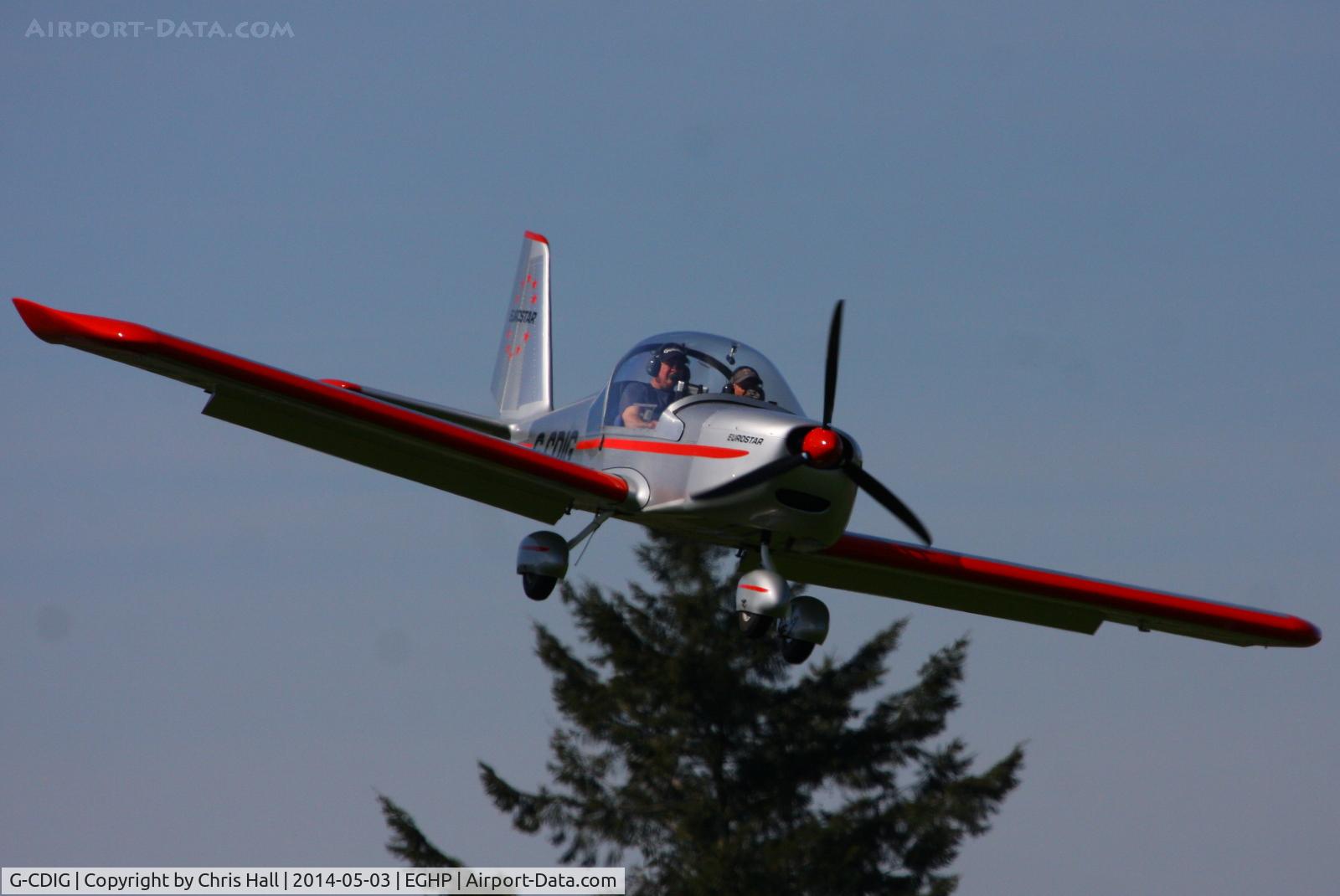 G-CDIG, 2005 Aerotechnik EV-97 Eurostar C/N PFA 315-14353, at the 2014 Microlight Trade Fair, Popham