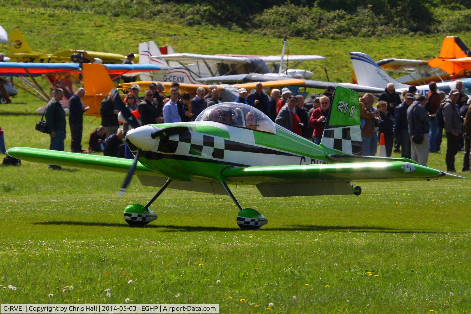 G-RVEI, 2011 Vans RV-8 C/N LAA 303-14961, at the 2014 Microlight Trade Fair, Popham