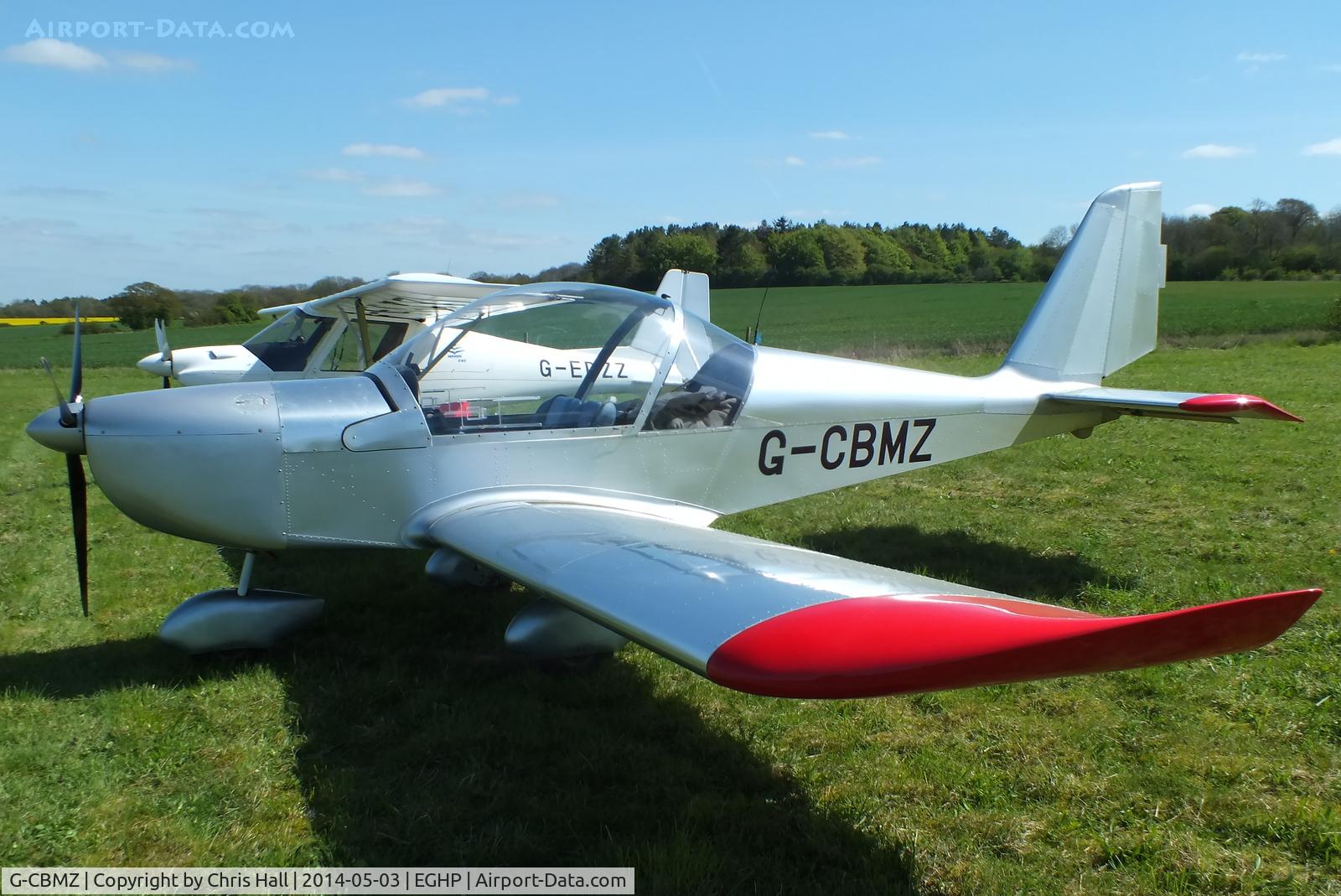 G-CBMZ, 2002 Aerotechnik EV-97 Eurostar C/N PFA 315-13890, at the 2014 Microlight Trade Fair, Popham