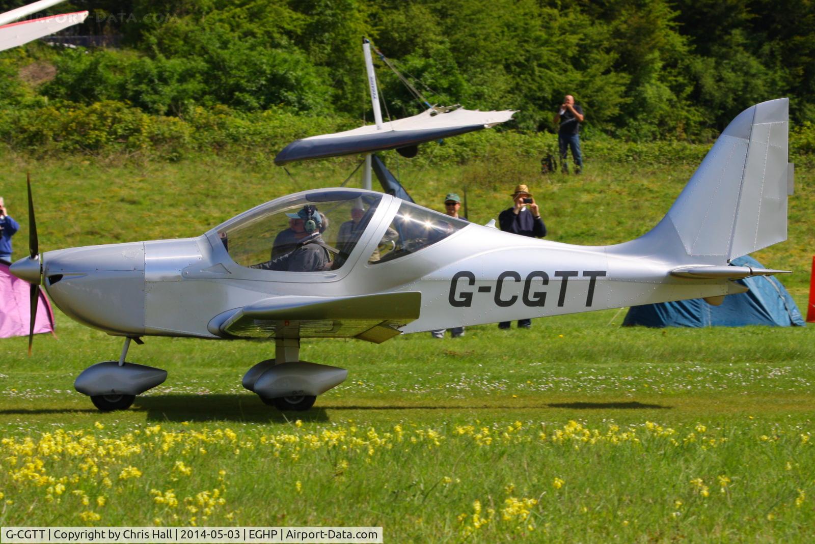 G-CGTT, 2011 Aerotechnik EV-97 Eurostar SL C/N LAA315B-14985, at the 2014 Microlight Trade Fair, Popham
