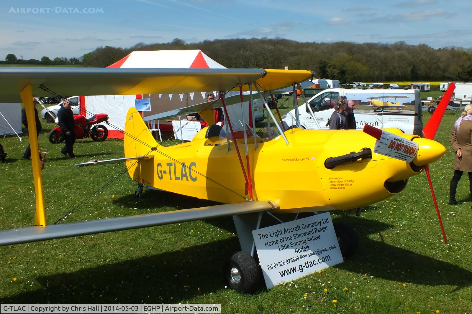 G-TLAC, 2009 TLAC Sherwood Ranger ST C/N PFA 237B-13895, at the 2014 Microlight Trade Fair, Popham