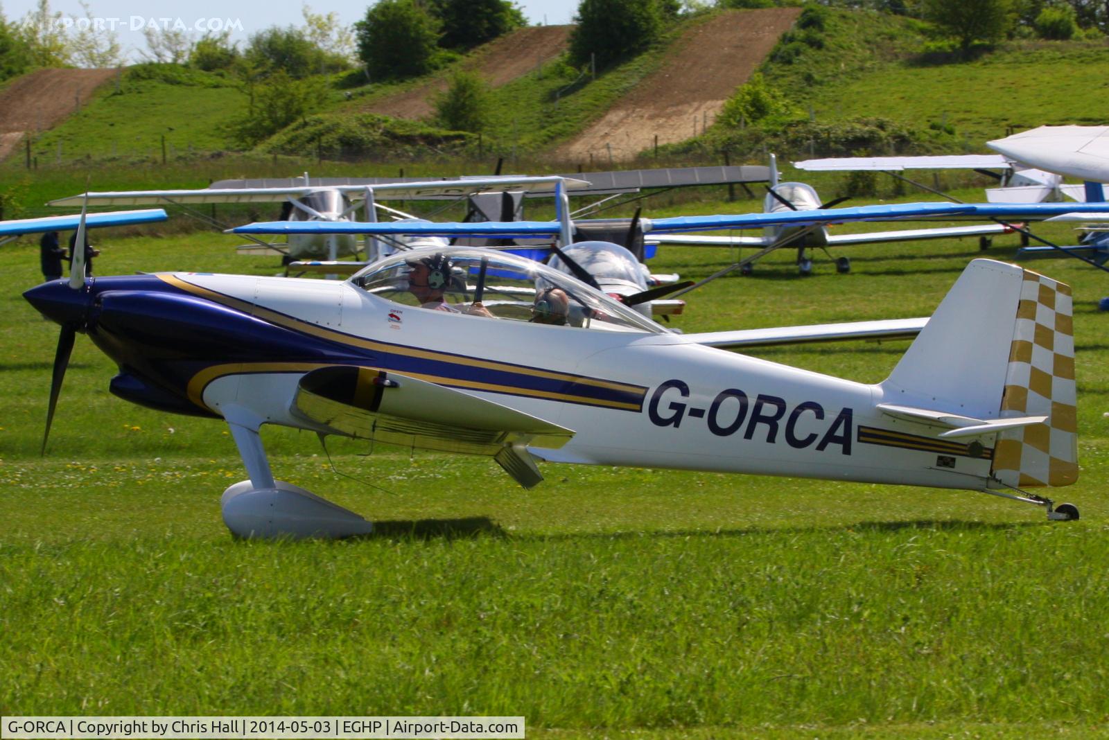 G-ORCA, 2005 Vans RV-4 C/N PFA 181-12924, at the 2014 Microlight Trade Fair, Popham