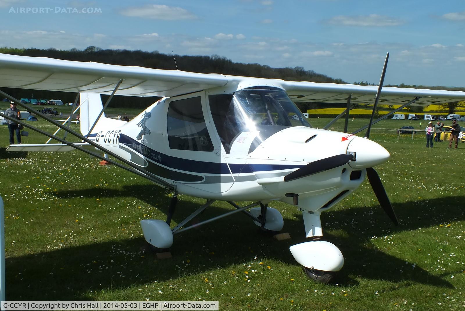 G-CCYR, 2004 Comco Ikarus C42 FB80 C/N 0408-6612, at the 2014 Microlight Trade Fair, Popham