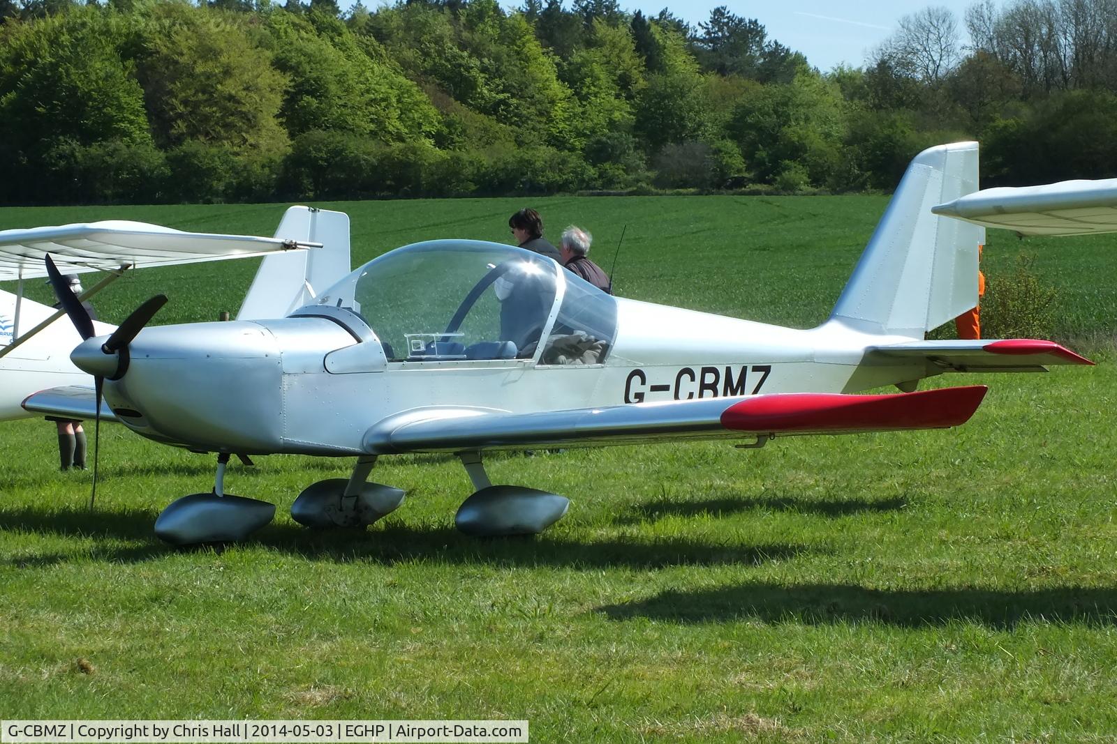 G-CBMZ, 2002 Aerotechnik EV-97 Eurostar C/N PFA 315-13890, at the 2014 Microlight Trade Fair, Popham