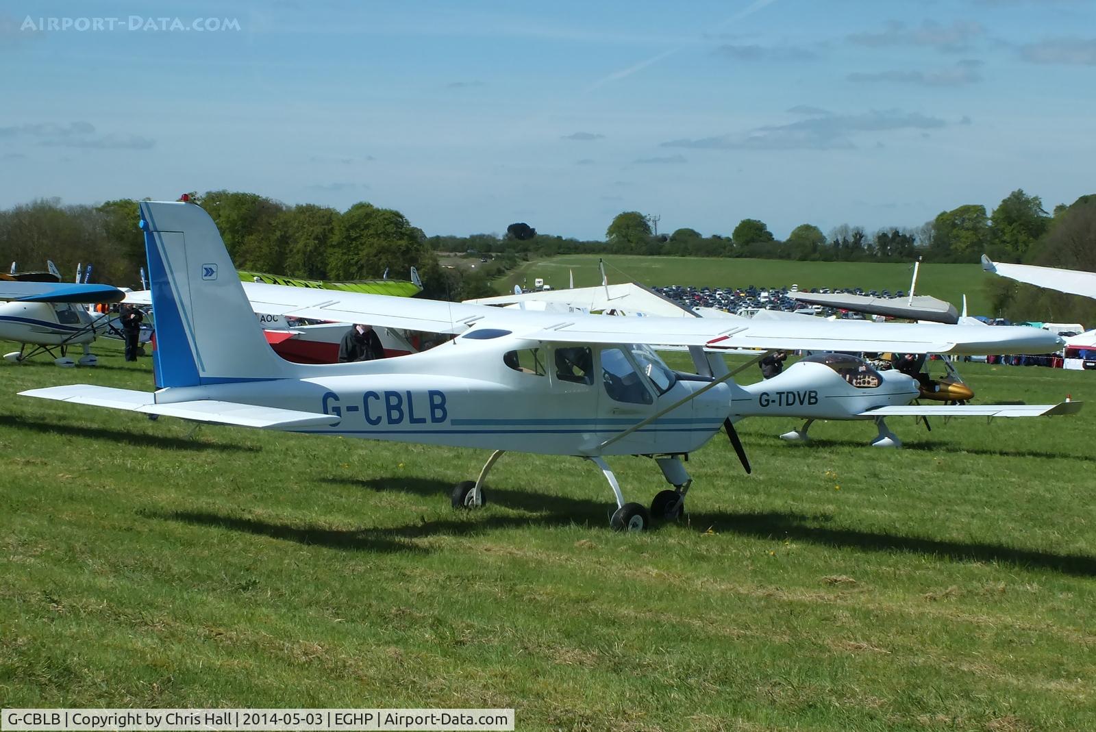 G-CBLB, 2002 Tecnam P-92EM Echo C/N PFA 318-13770, at the 2014 Microlight Trade Fair, Popham
