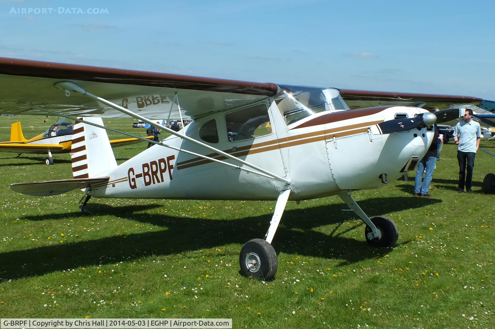 G-BRPF, 1946 Cessna 120 C/N 9902, at the 2014 Microlight Trade Fair, Popham